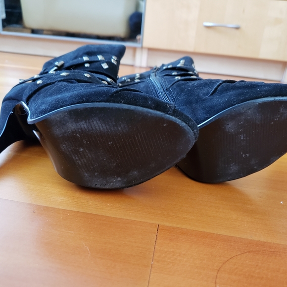 Open toe Suede Ankle Bootie size 6 - Picture 3 of 4